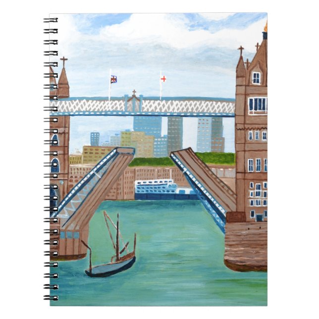 London Bridge Anteckningsbok Med Spiral (Framsidan)