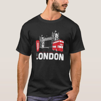 London Bridge Buss Big Ben och Mobil Booth Funny B T Shirt
