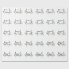 London Bridge grått tonad teckning mönster Presentpapper