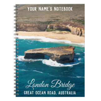 London Bridge Great Ocean Road Flygbild Anteckningsbok