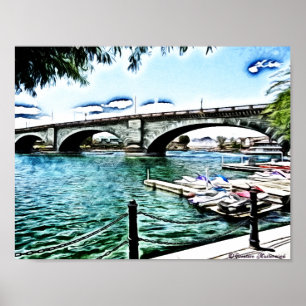 London Bridge i Sjö Havasu City, Arizona Poster