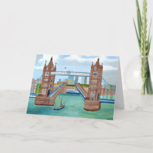 London Bridge Inbjudan vikt kort 