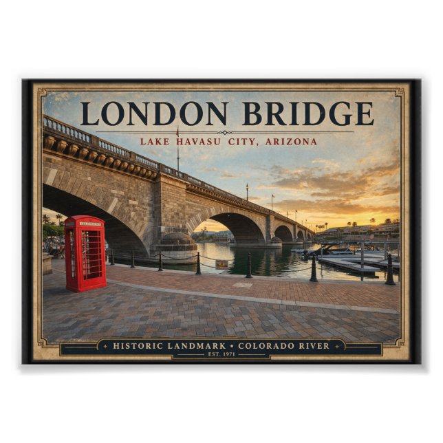 London Bridge Lake Havasu Arizona Fototryck (Framsidan)