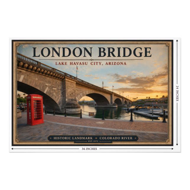 London Bridge Lake Havasu Arizona Fototryck (Framsidan)