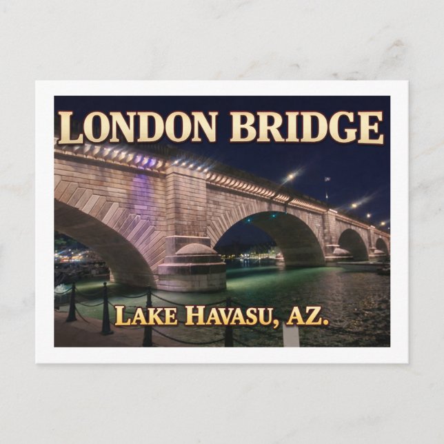 London Bridge Lake Havasu Arizona Vykort (Framsida)