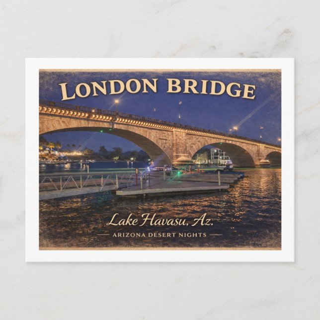 London Bridge Lake Havasu Arizona Vykort (Framsida)