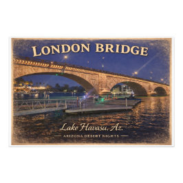 London Bridge Lake Havasu nattvy Fototryck