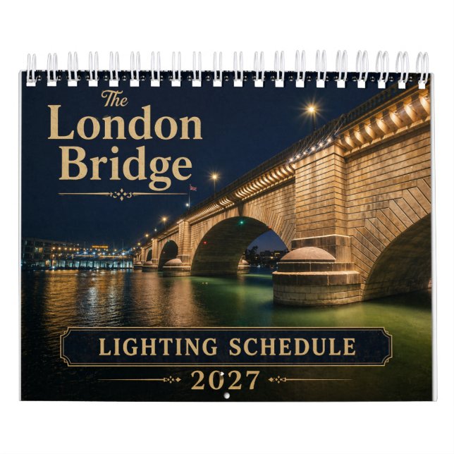 London Bridge Lighting Schedule Calendar Kalender (Omslag)