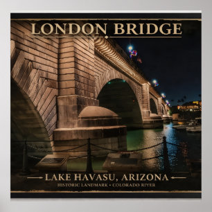 London Bridge nattetid Poster