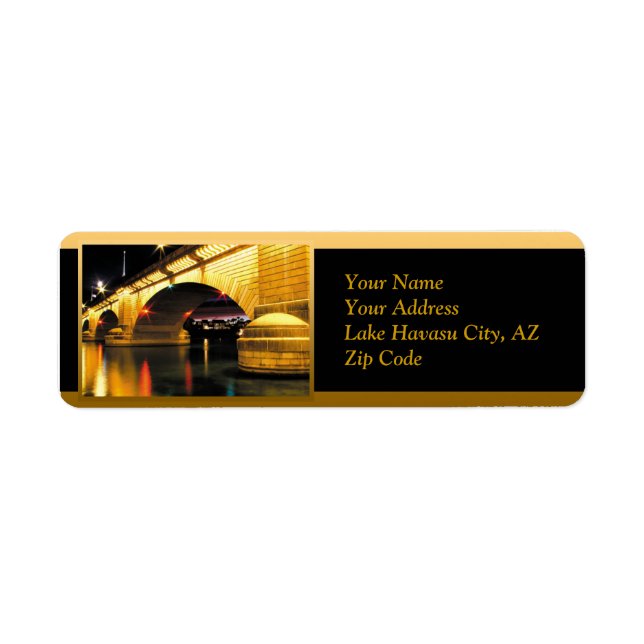 London Bridge Returetiketters Returadress Etikett (Framsidan)