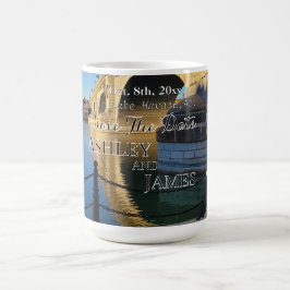 London Bridge Spara datum-inbjudan Kaffemugg