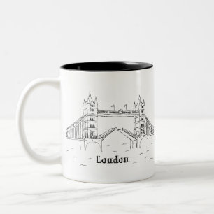London Bridges Vacation Teckning Vacation Art Trav Två-Tonad Mugg