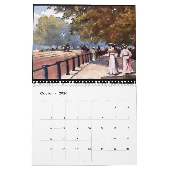 London Britain Victorian Vintage Renaissance Stil Kalender (Oct 2026)