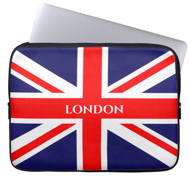 London British Flagga Laptop Fodral (Framsidan)