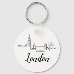 London British Illustration Nyckelring