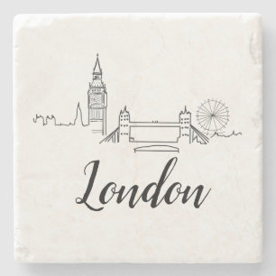 London British Illustration Stone Underlägg