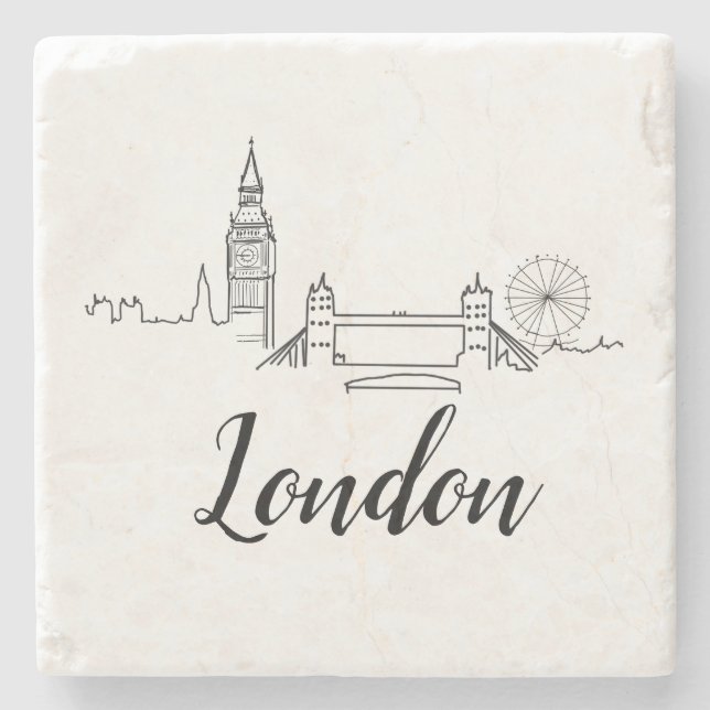 London British Illustration Stone Underlägg (Framsidan)