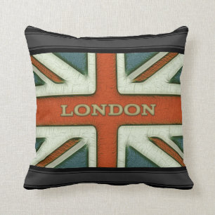 London brittisk flagga kudde