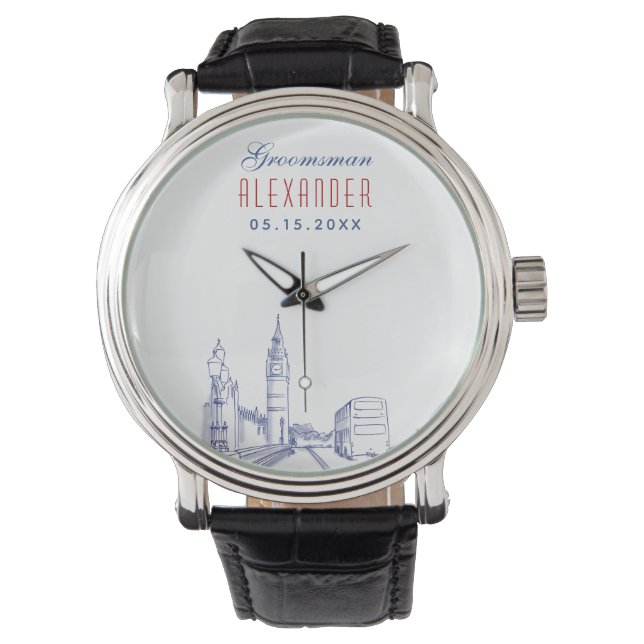 London Bröllop Bestman Armbandsur (Framsida)