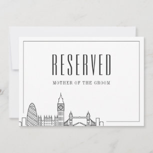 London Bröllop Reserverad markering Inbjudningar