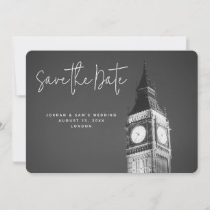 London Bröllop spara datum Big Ben-inbjudan Inbjudningar