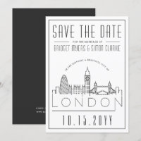 London Bröllop | Stiliserat horisontell Spara datu