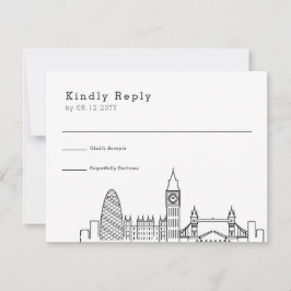 London Bröllop | Stilized Skyline OSA Responcard