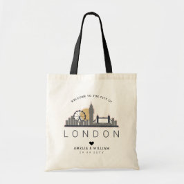 London Bröllop | Stylized Skyline Tygkasse