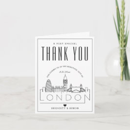 London Bröllop | Tack + Fotokort Kort