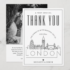 London Bröllop | Tack + Fotokort Kort