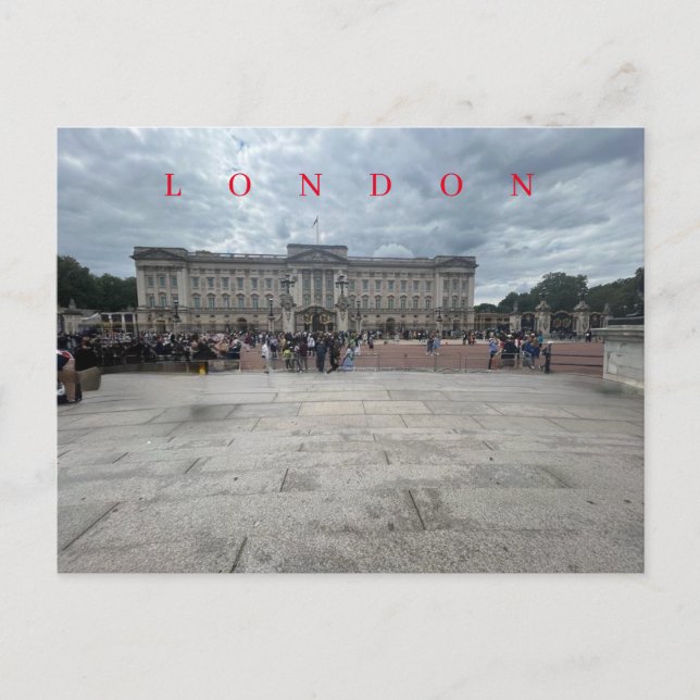 London Buckingham Palace panoramautsikt vykort (Framsida)