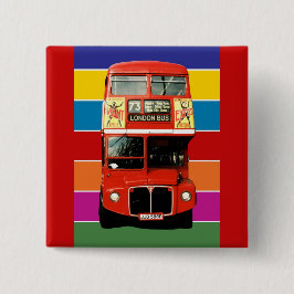 London Buss Badge - Square Knapp