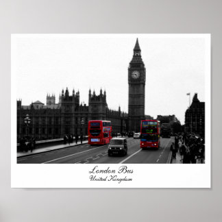 London Buss, Big Ben och parlamentets hus Poster