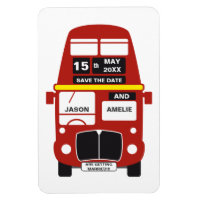London Buss Bröllop spara datum