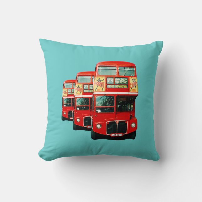London Buss Cushion Kudde (Framsida)