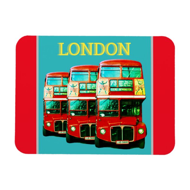 London Buss Fridge Magnet (Horisontell)