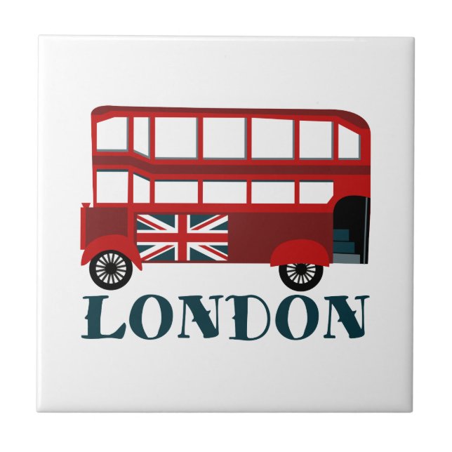London Buss Kakelplatta (Framsidan)