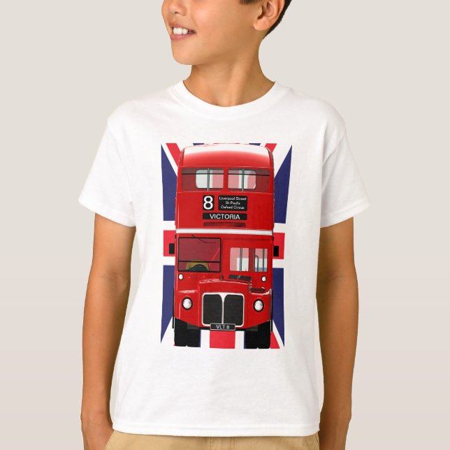 London buss med den fackliga jacken t-shirt (Framsida)