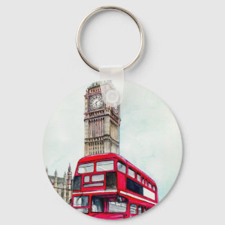 London Buss och Big Ben Nyckelring