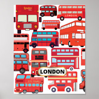 London Buss - Quaint och Funktionell poster