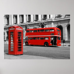 London Buss & Red Telefon Box Poster