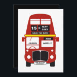 London Buss Spara datumkortet Black Spara Datumet<br><div class="desc">Red London Buss Spara datumkortet. Ett underbarare sätt att tillkännage bröllop!</div>