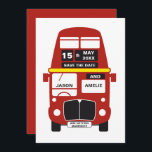 London Buss Spara datumkortet RED Spara Datumet<br><div class="desc">Red London Buss Spara datumkortet. Ett underbarare sätt att tillkännage bröllop!</div>
