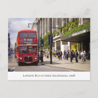 London Buss vid Selfridges i Oxford St 1998 Vykort