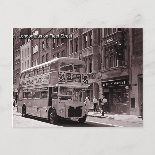 london buss vykort (Framsida)
