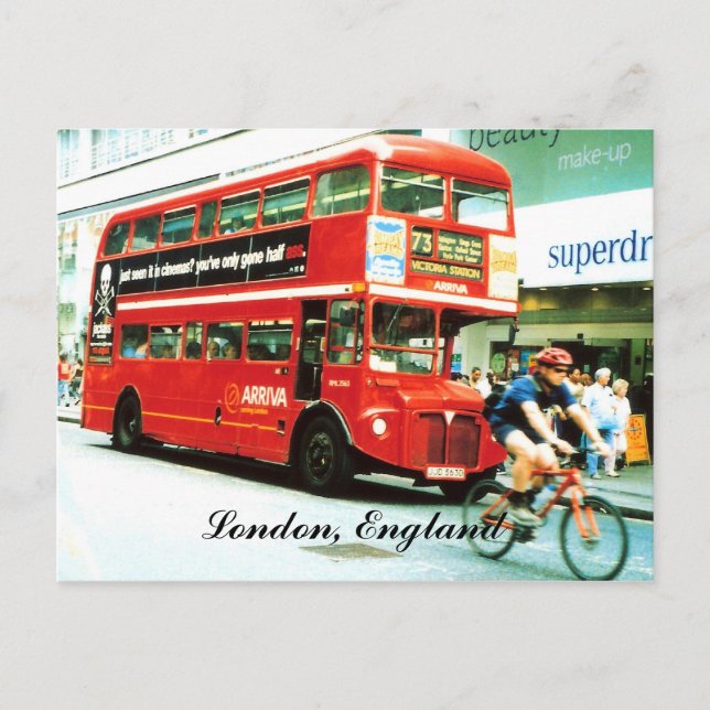 London bussvykort vykort (Framsida)