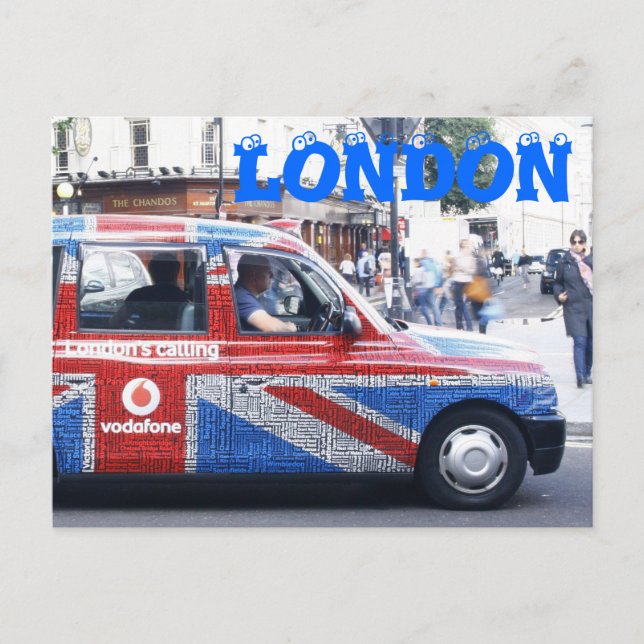 London Cab Vykort (Framsida)