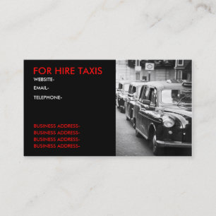 London cabbies visitkort