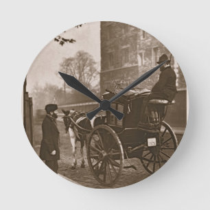 London Cabmen, från "gataliv i London", 1877- Rund Klocka