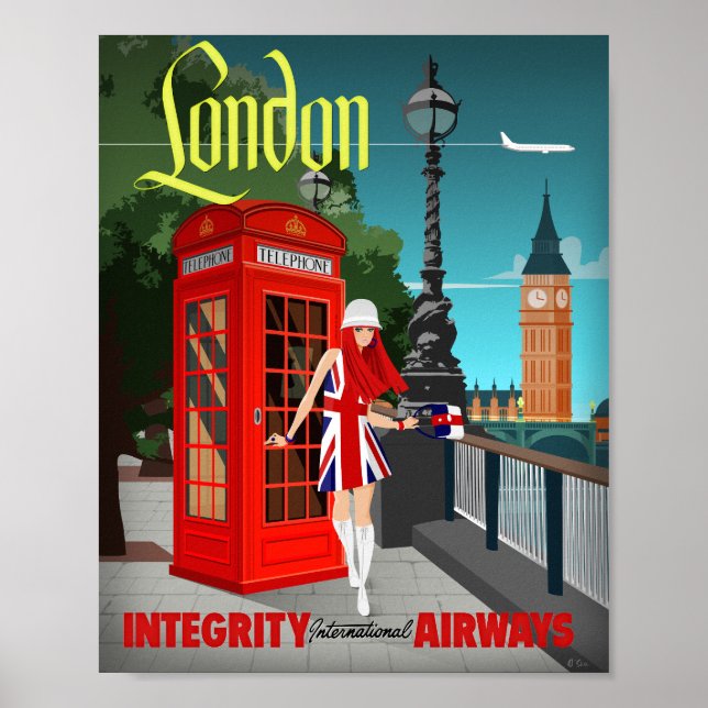 London Calling Art Print Poster (Framsidan)